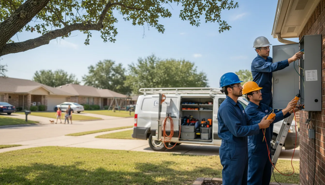 Certified electrician providing emergency electrical services in Tennyson, TX